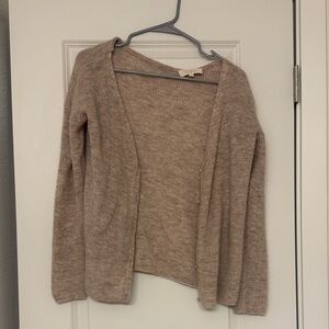 Sezane Beige Cardigan Sweater